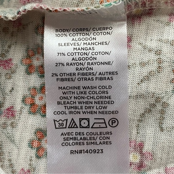 Loft Garden Shimmer Tie Back Mixed Media Top Size XS NWT - Picture 10 of 13